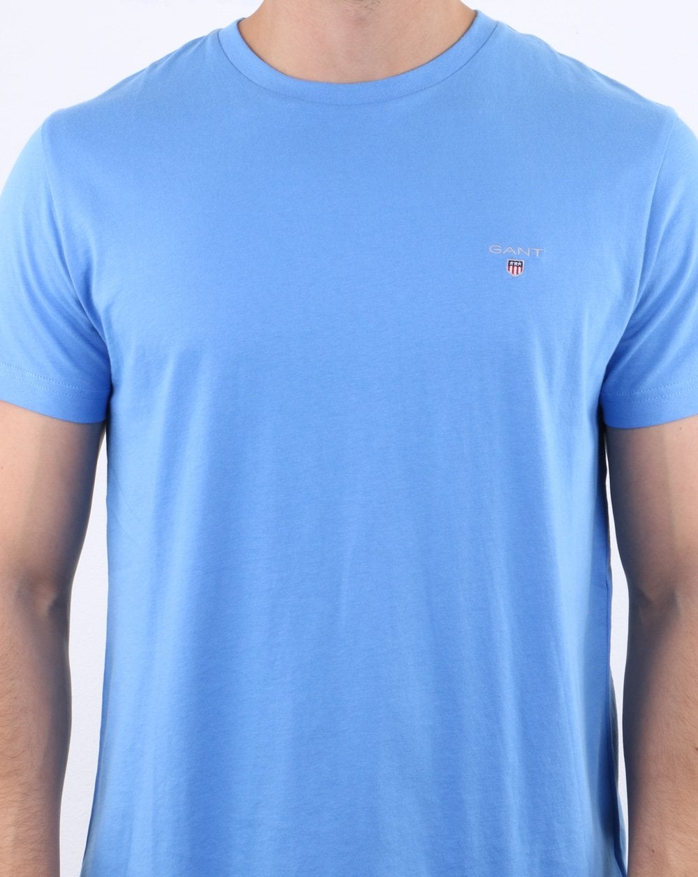 Gant Solid Crew Neck T-Shirt Hellblau