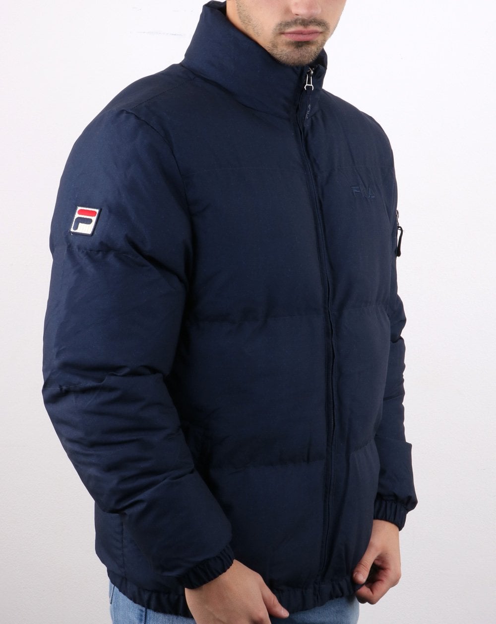 Fila Vintage Puffer Skijacke Marineblau