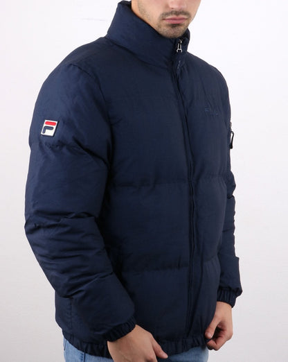 Fila Vintage Puffer Skijacke Marineblau