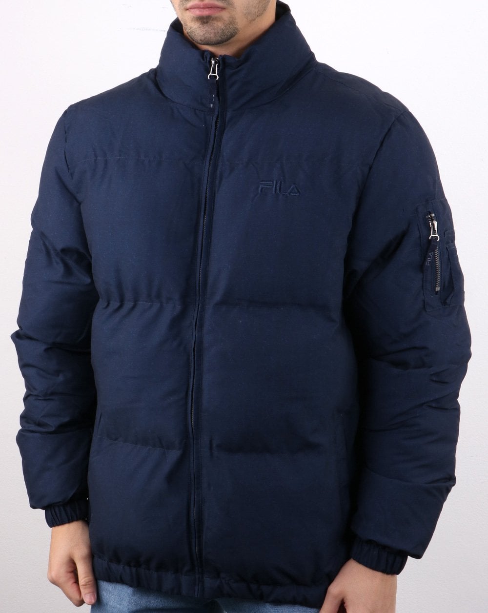 Fila Vintage Puffer Skijacke Marineblau