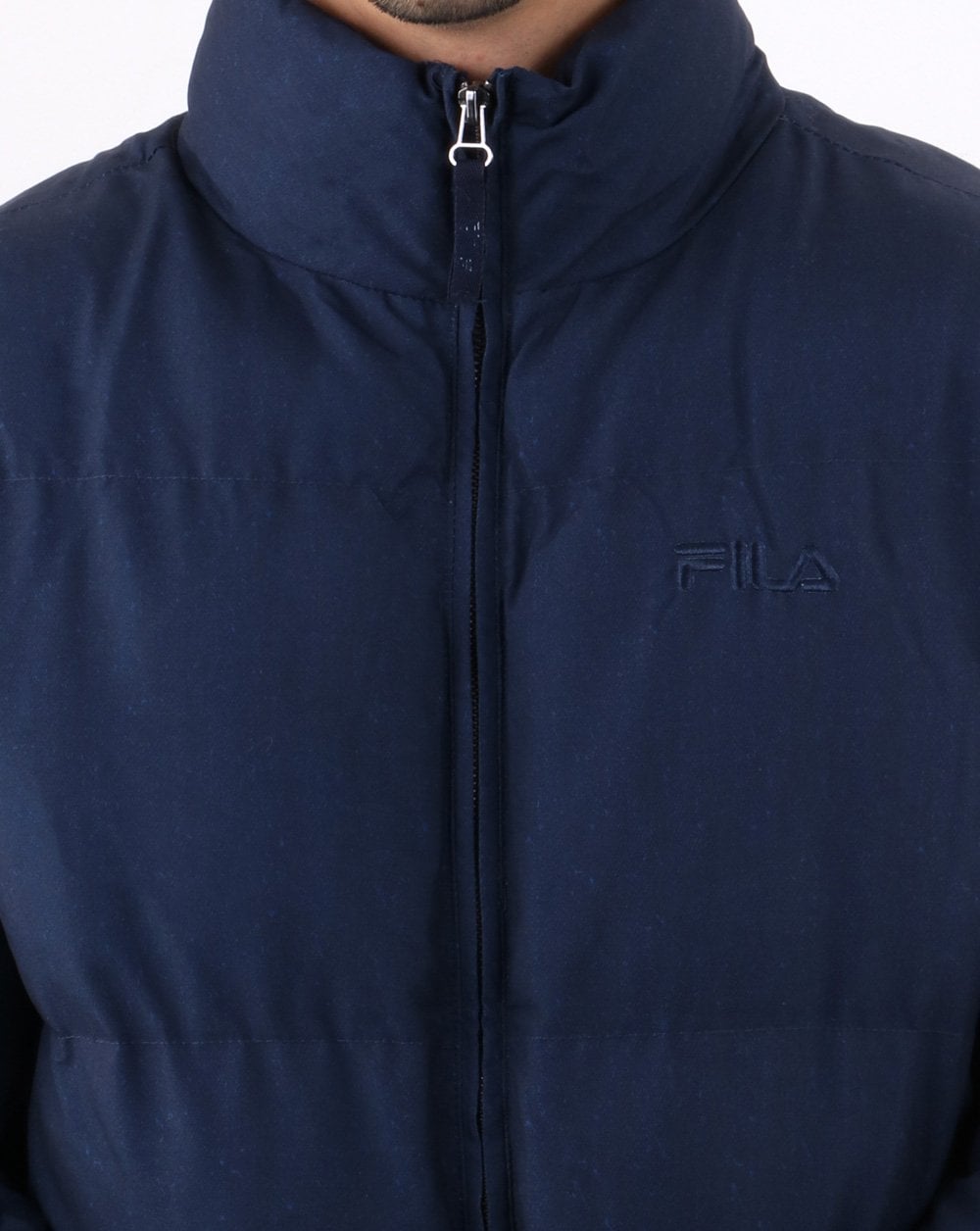 Fila Vintage Puffer Skijacke Marineblau