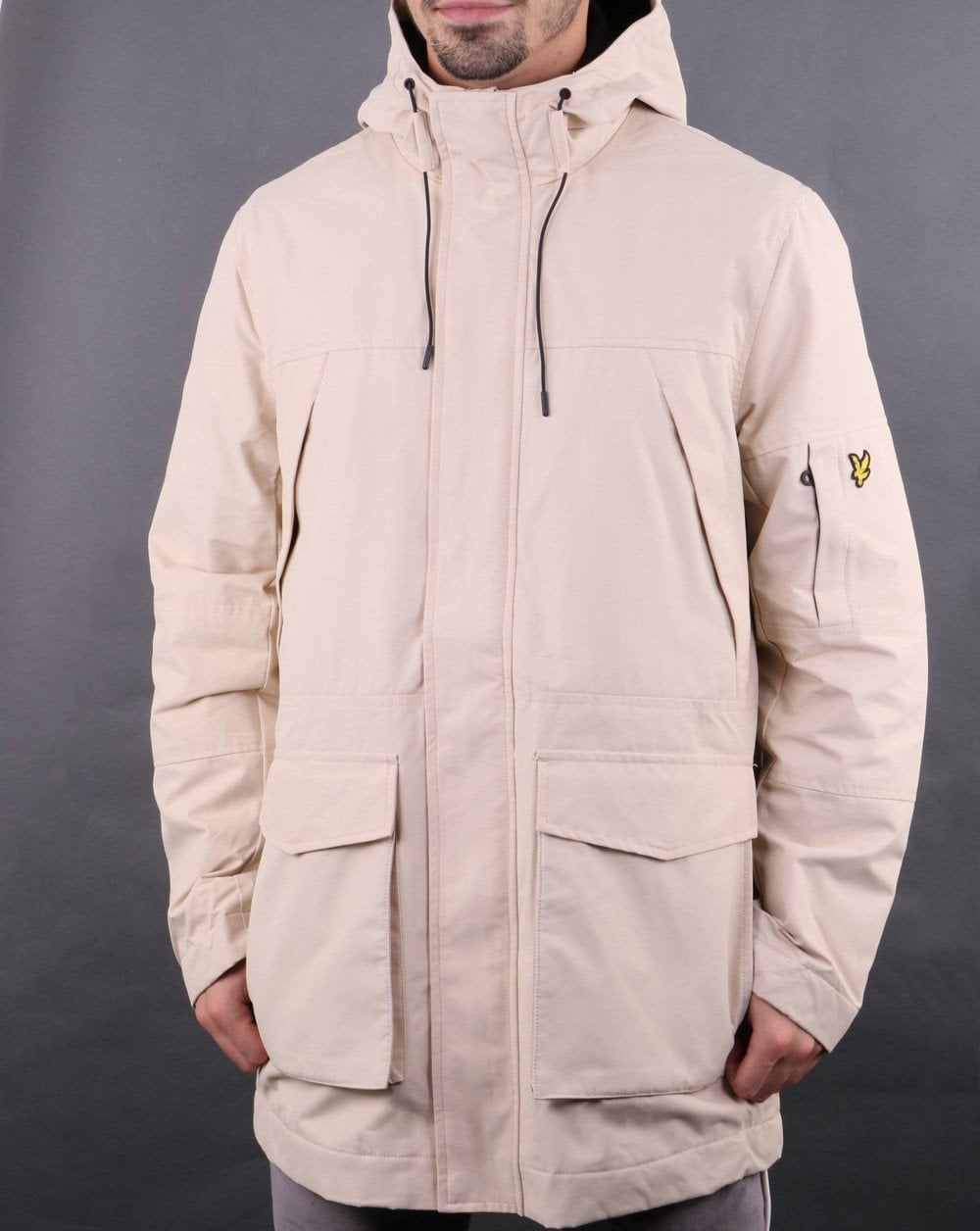 Lyle And Scott – Jacke mit Einsätzen in Creme