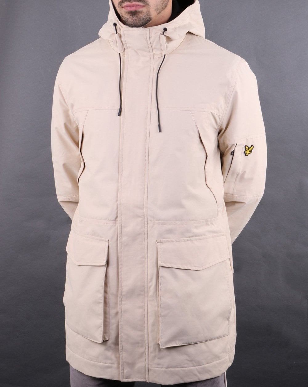 Lyle And Scott – Jacke mit Einsätzen in Creme