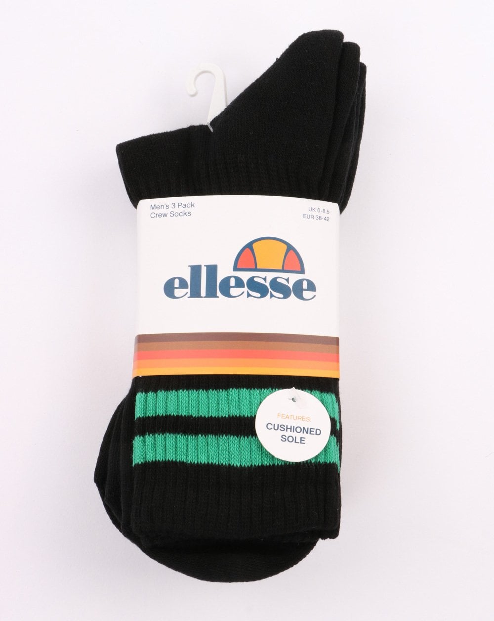 Ellesse Pullo 3 Pack Socks Black/Multi