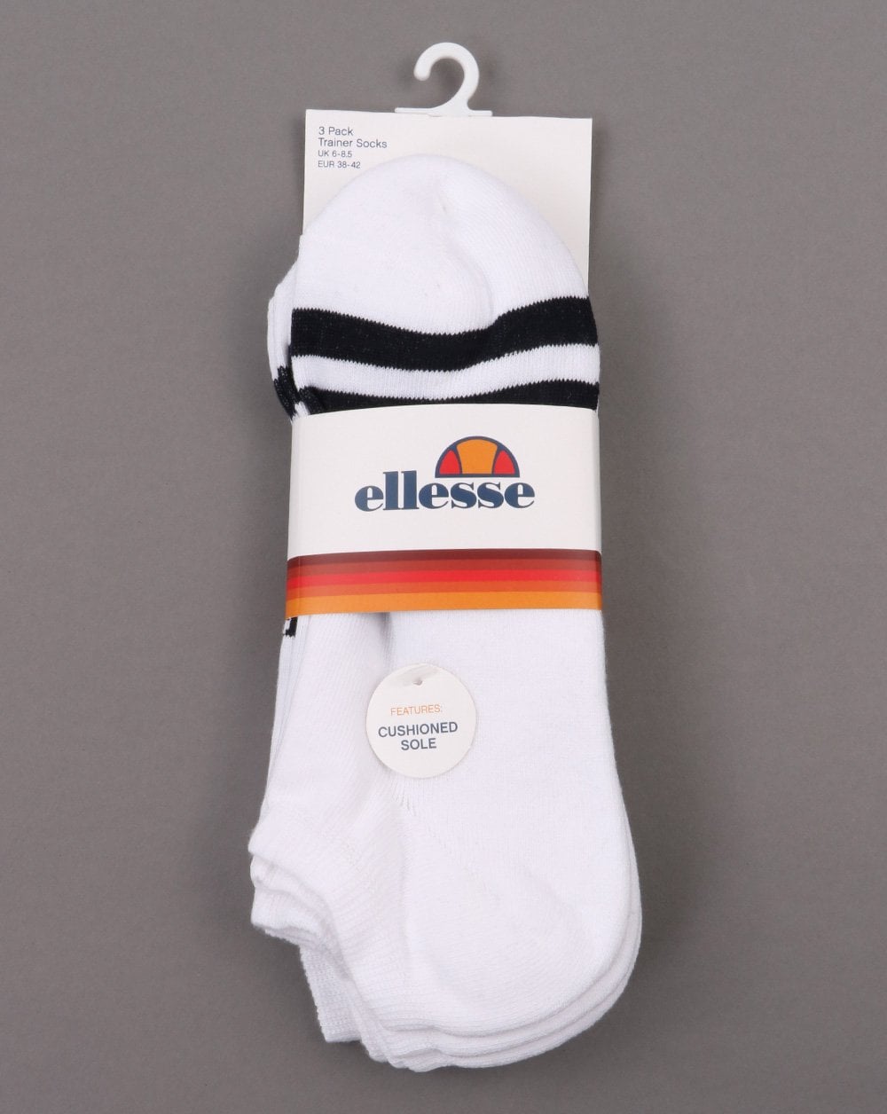 Ellesse – Melna – 3er-Pack Sneaker-Innenschuhe in Weiß