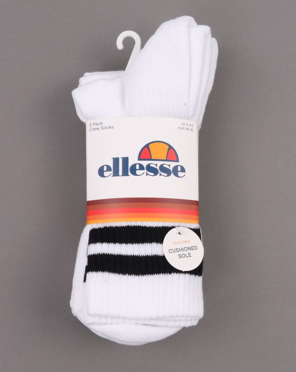 Ellesse Pullo 3er-Pack Socken Weiß/Schwarz