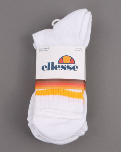 Ellesse – Pullo – 3er-Pack Socken, Weiß/Mehrfarbig
