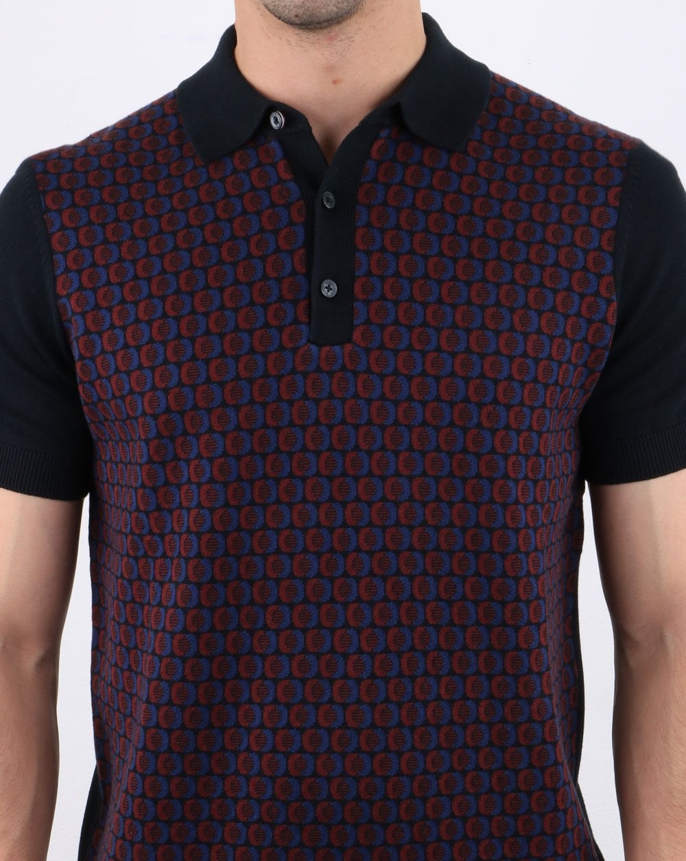 Ben Sherman Knitted Polo Shirt Black