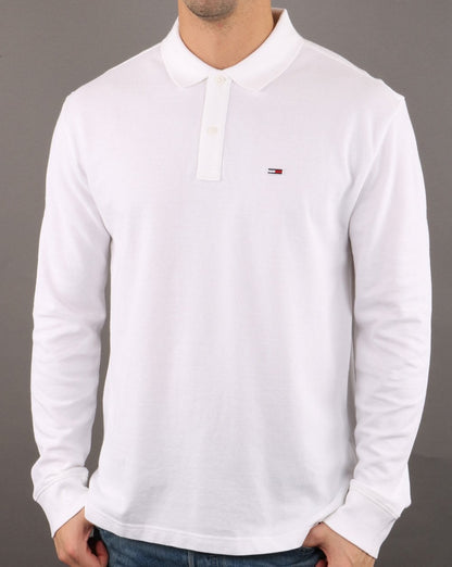 Tommy Hilfiger Langarm-Poloshirt Classic White
