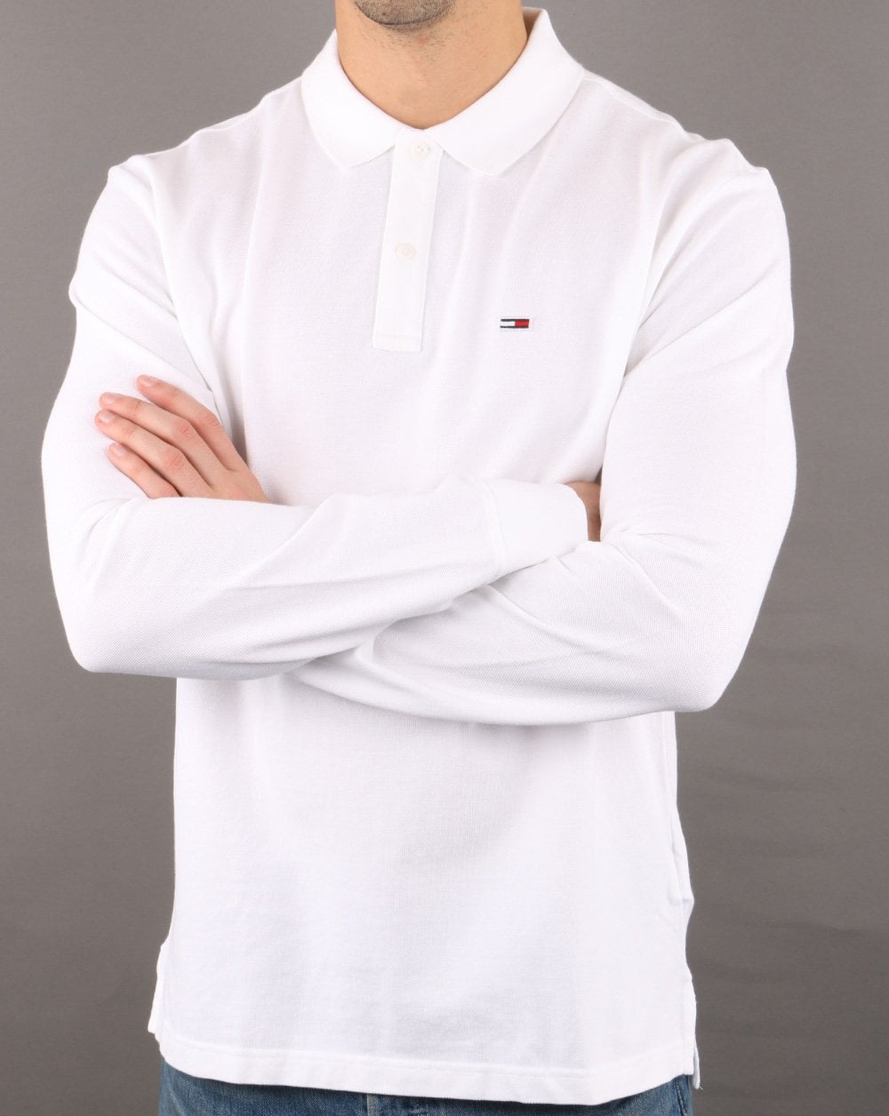 Tommy Hilfiger Langarm-Poloshirt Classic White