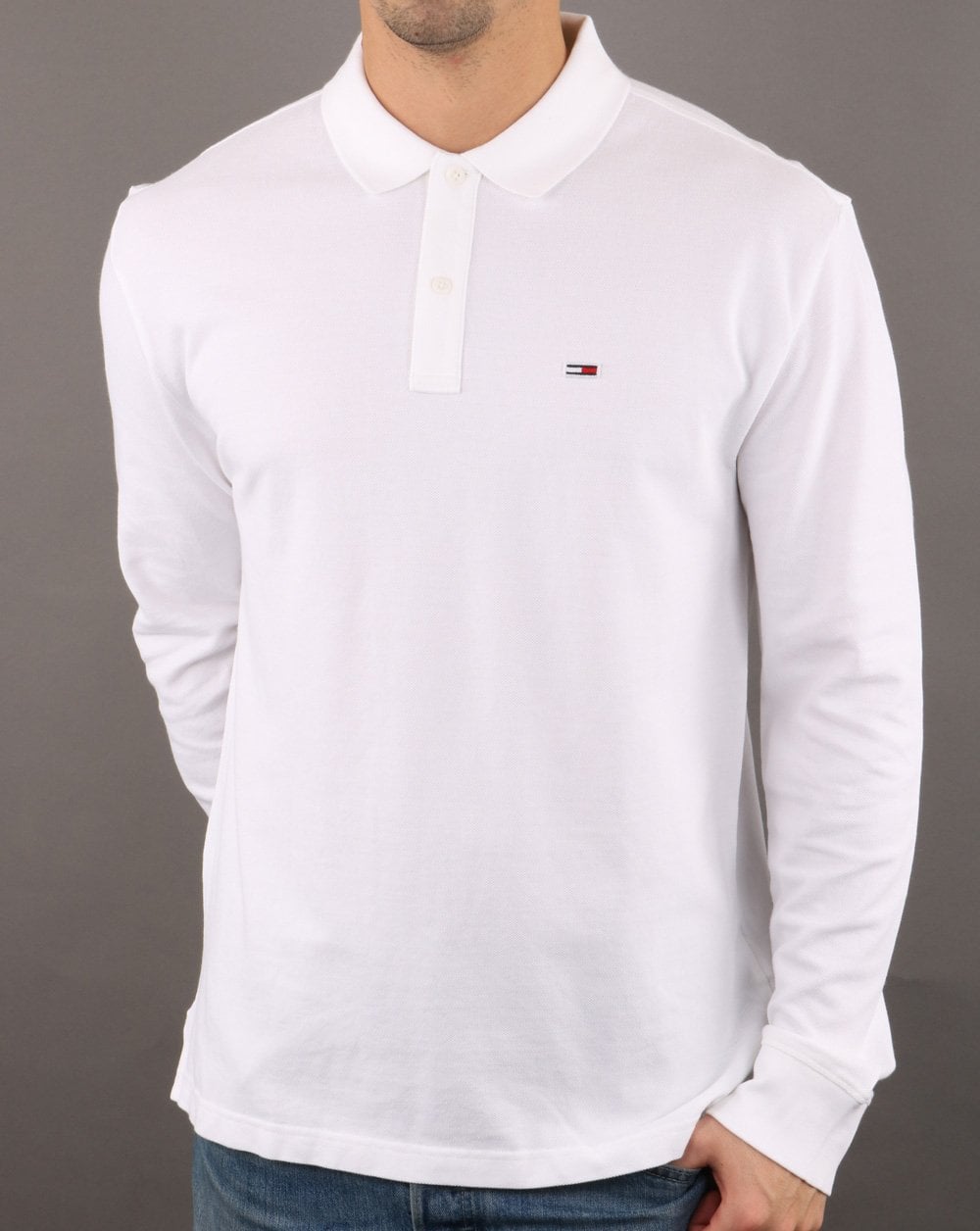 Tommy Hilfiger Langarm-Poloshirt Classic White