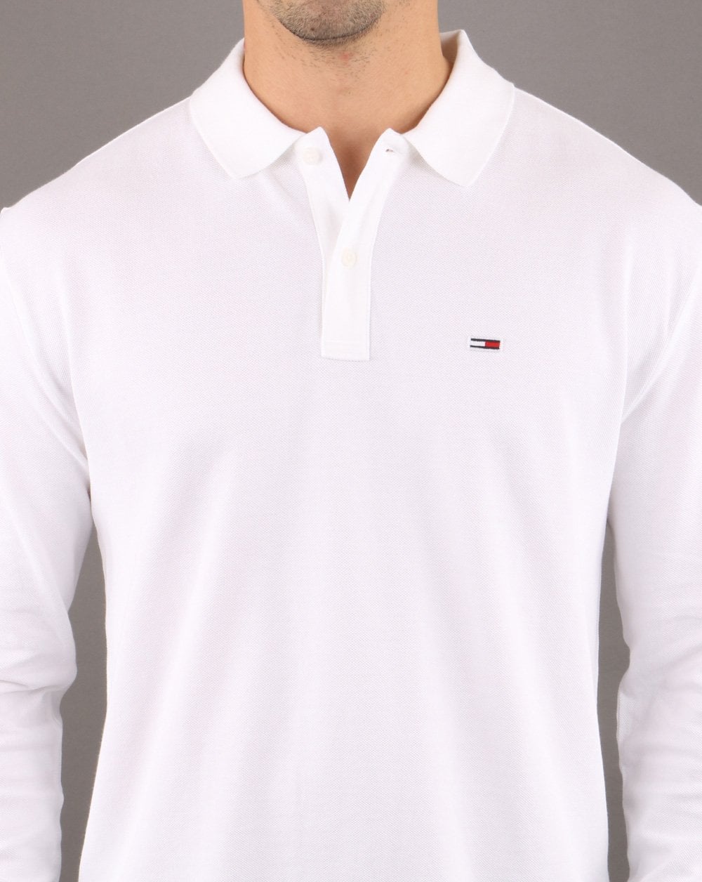 Tommy Hilfiger Langarm-Poloshirt Classic White