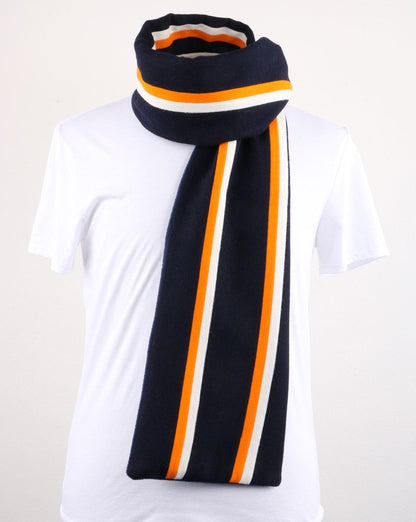 80s Casual Classics Princeton Schal Marineblau/Weiß/Orange