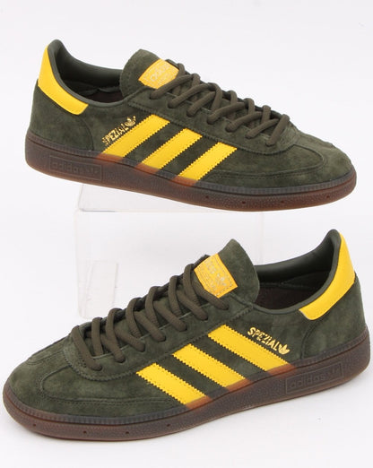 Adidas Spezial Trainers Khaki Green/Yellow