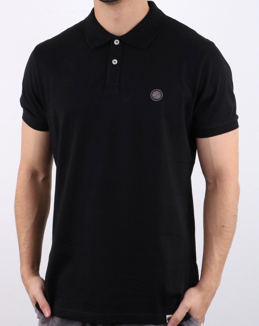 Pretty Green Tendale Jersey-Poloshirt Schwarz