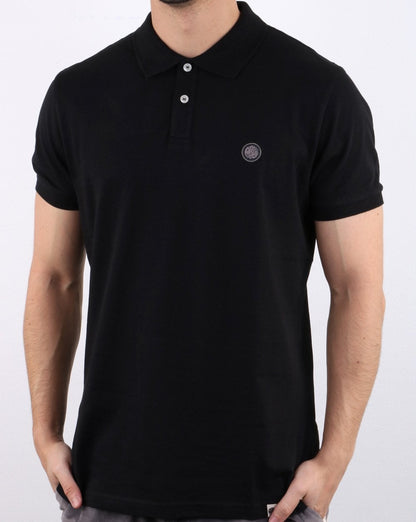 Pretty Green Tendale Jersey-Poloshirt Schwarz