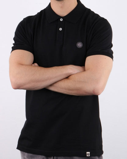 Pretty Green Tendale Jersey-Poloshirt Schwarz