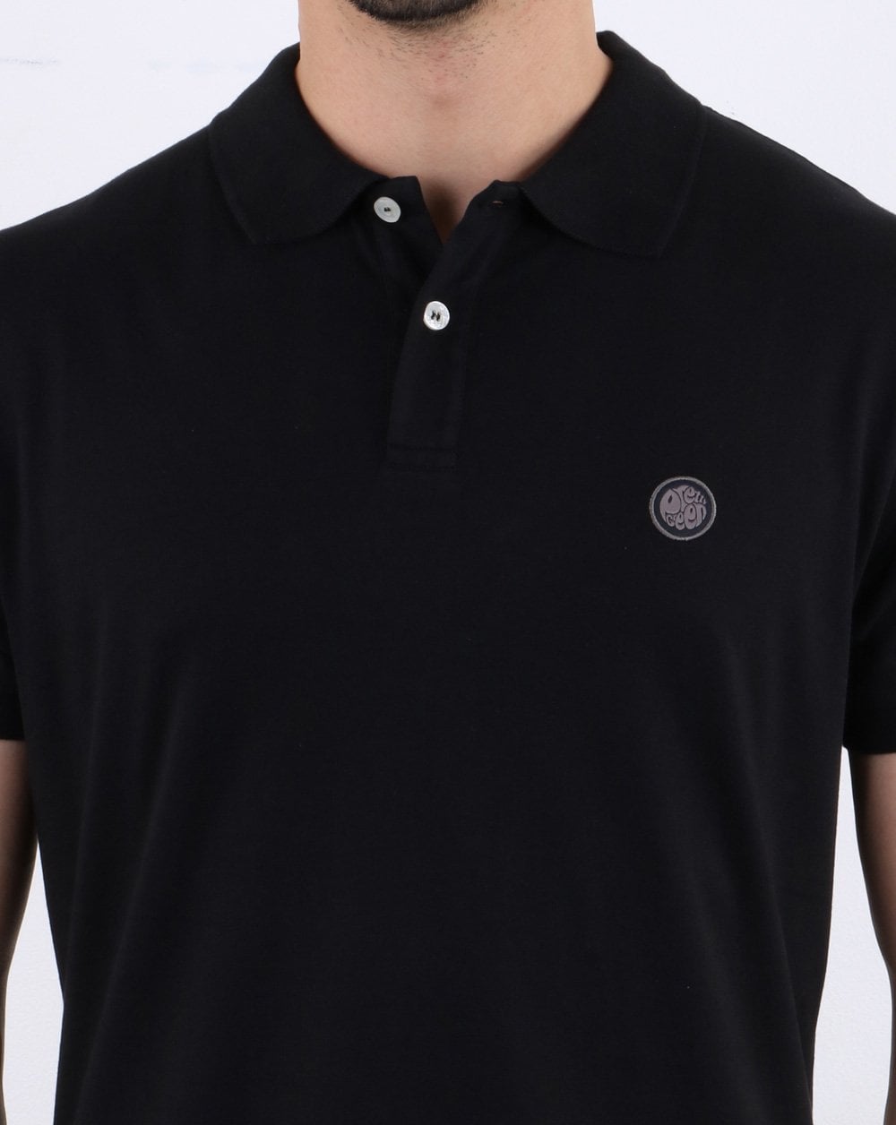 Pretty Green Tendale Jersey-Poloshirt Schwarz