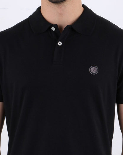 Pretty Green Tendale Jersey-Poloshirt Schwarz