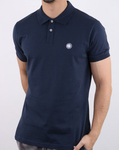 Hübsches grünes Tendale-Jersey-Poloshirt in Marineblau