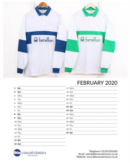 80sCC Iconics Großer A3-Kalender 2020