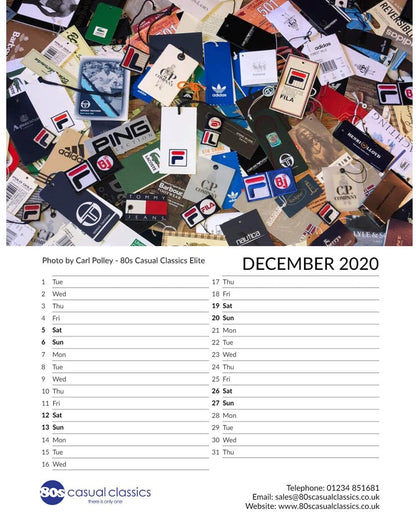 80sCC Iconics Großer A3-Kalender 2020