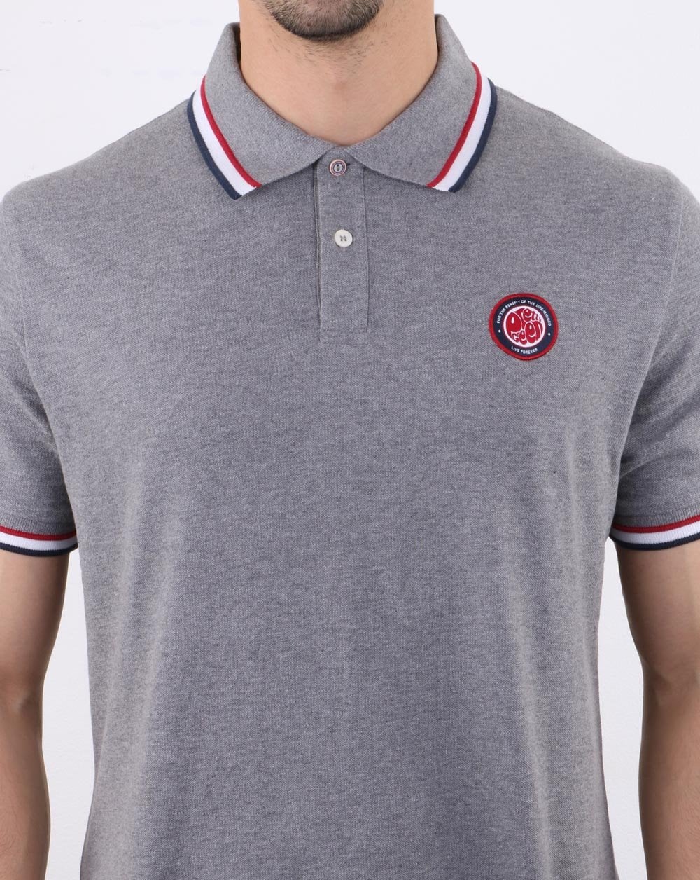 Pretty Green Likeminded Polo Shirt Grey