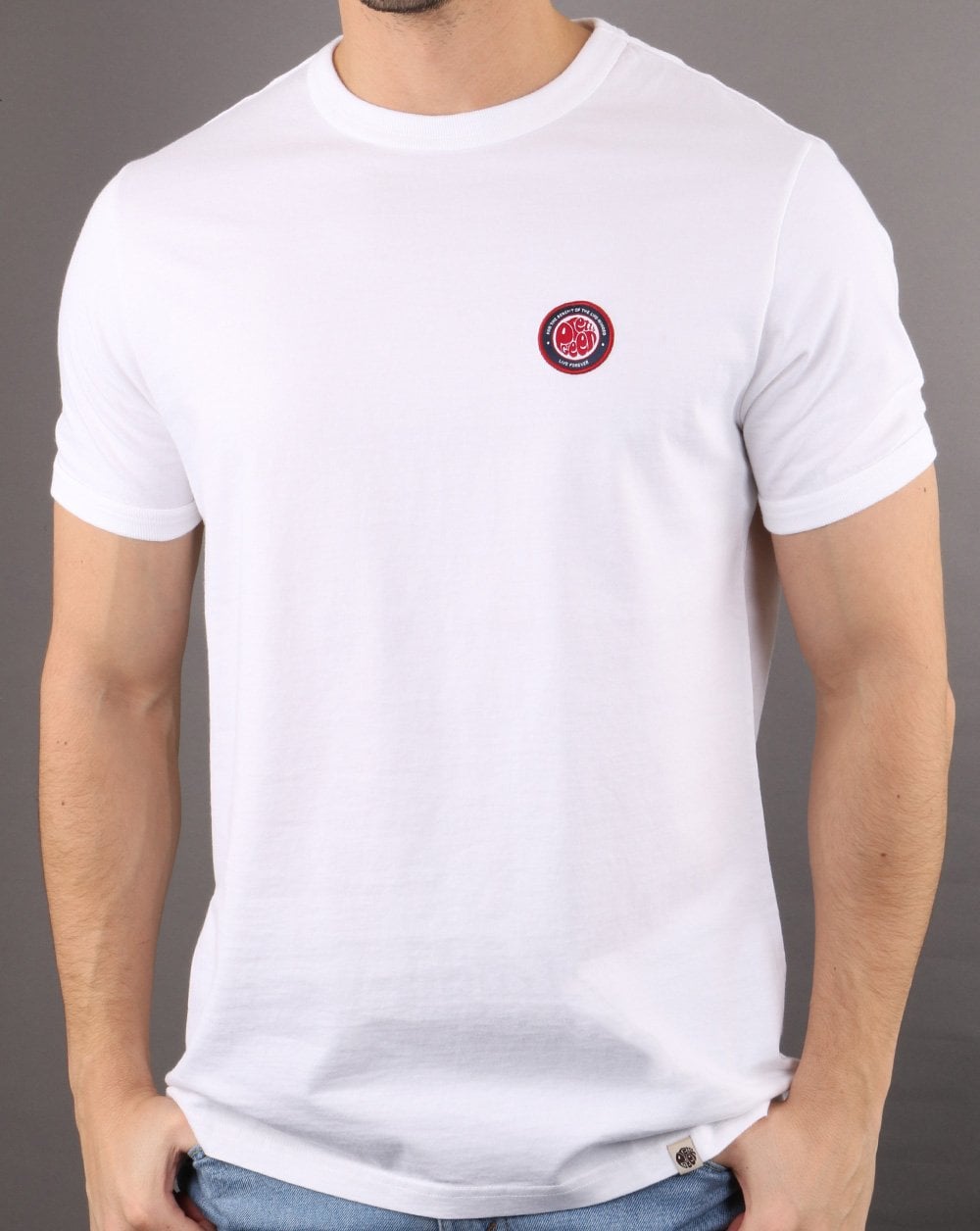 Pretty Green Likeminded Crew T-Shirt Weiß