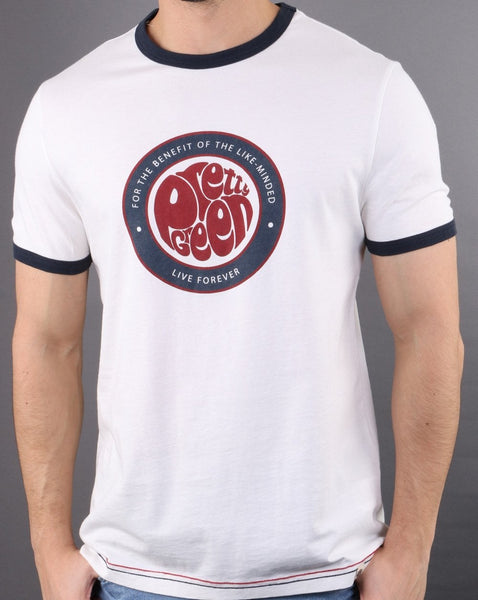 Pretty Green Likeminded Logo T-shirt White