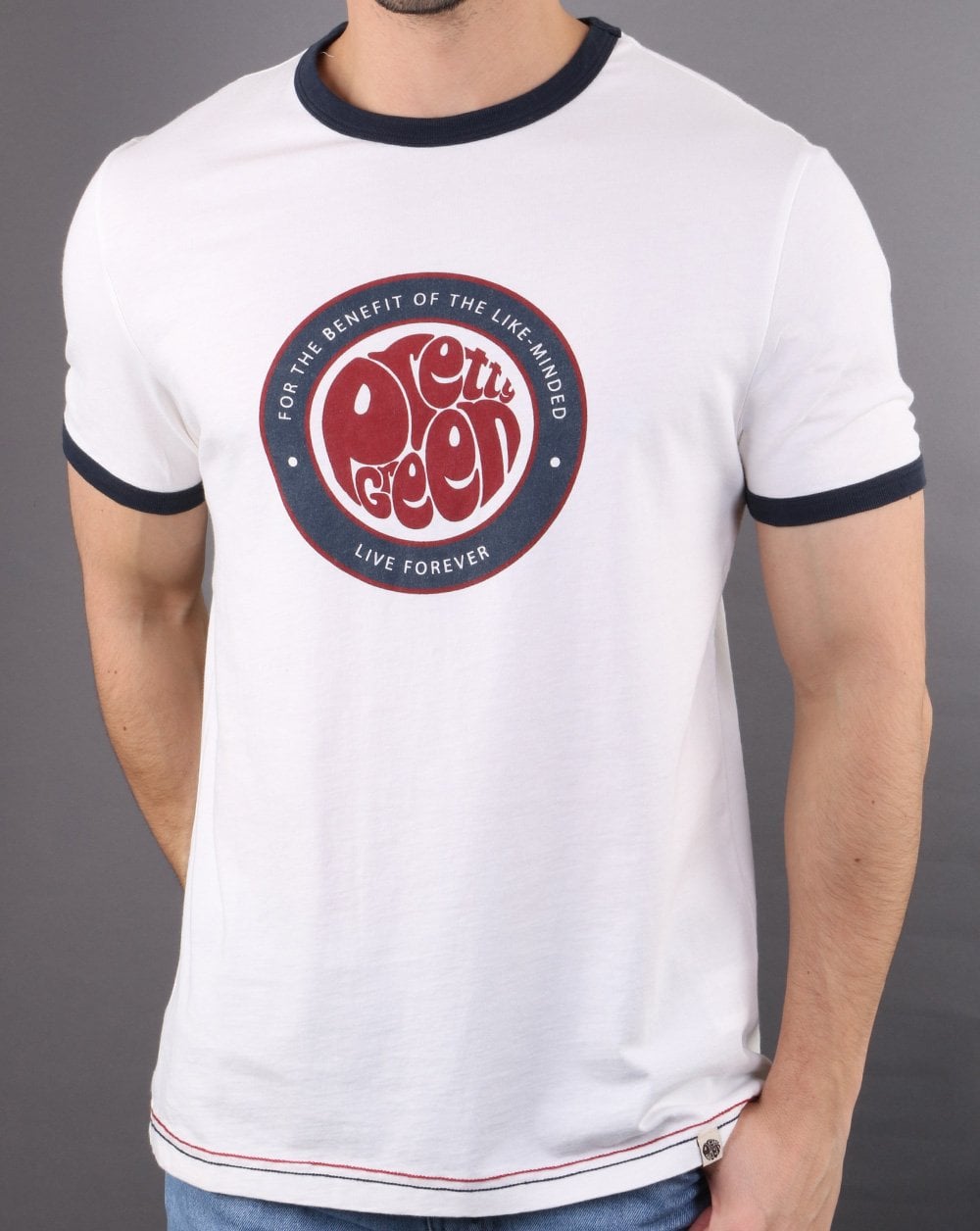 Pretty Green – Likeminded – T-Shirt mit Logo in Weiß