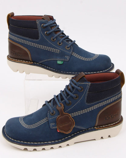 Kickers Kick Hi Mash Up Boot Blau