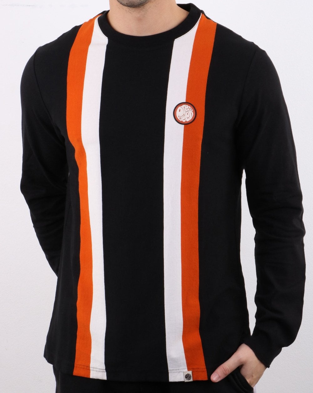 Pretty Green Workshop Langarm-T-Shirt Schwarz