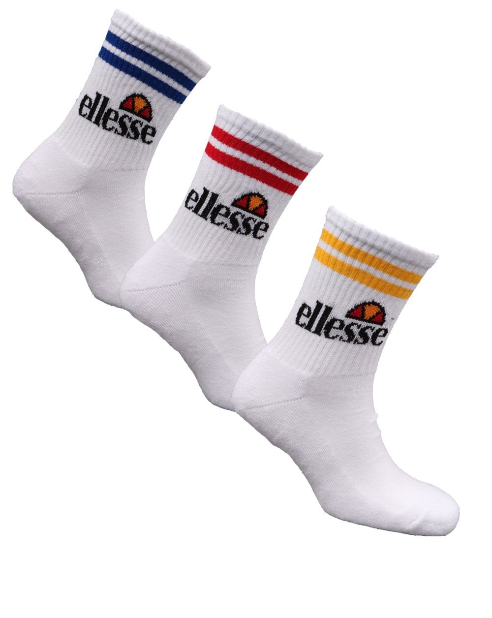 Ellesse – Pullo – 3er-Pack Socken, Weiß/Mehrfarbig