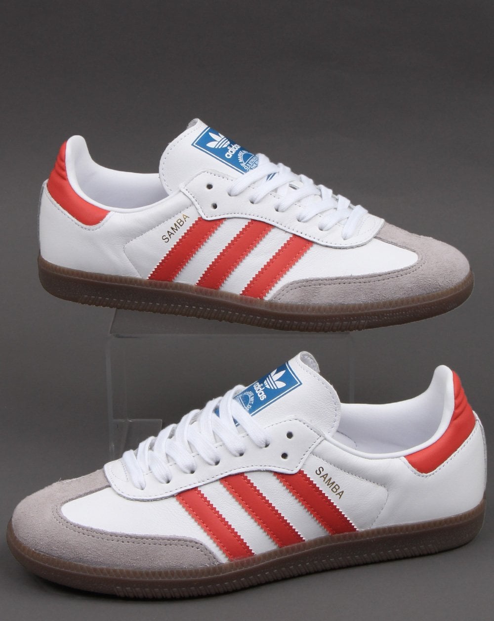 Adidas Samba Og Trainers White/Trace Scarlet