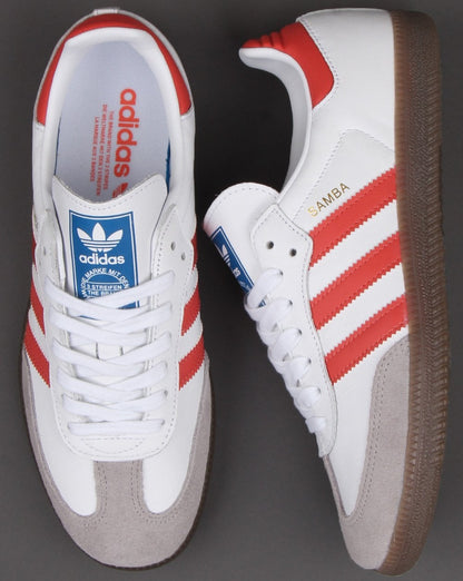 Adidas Samba Og Trainer Weiß/Trace Scarlet