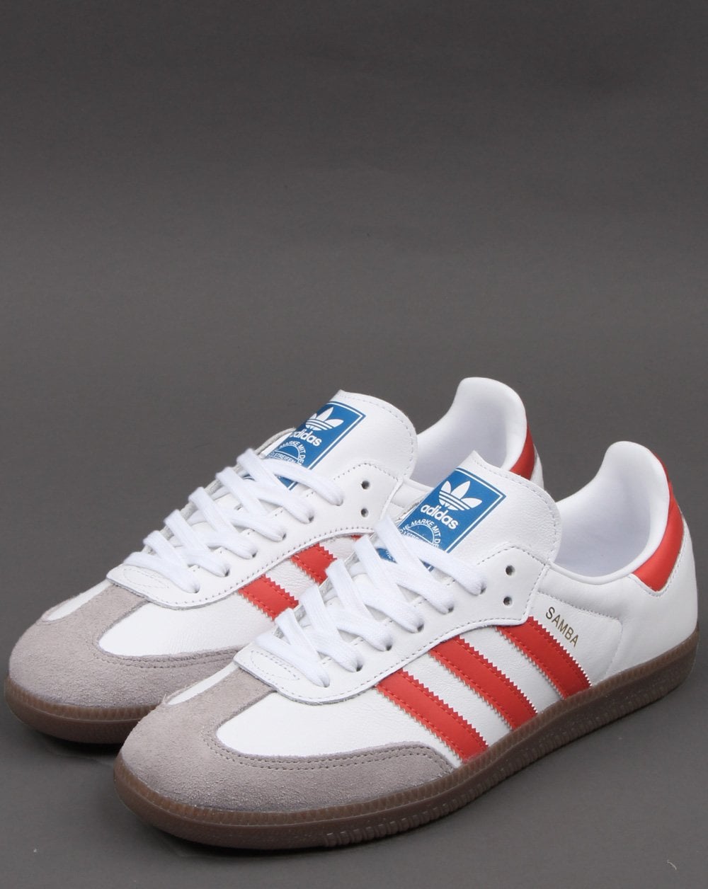 Adidas Samba Og Trainers White/Trace Scarlet