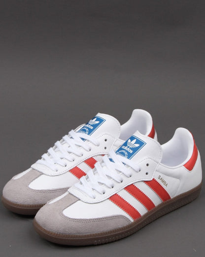 Adidas Samba Og Trainer Weiß/Trace Scarlet