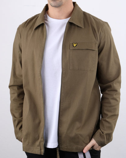 Lyle And Scott – Twill-Overshirt in Khaki