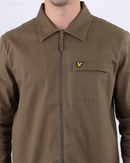 Lyle And Scott – Twill-Overshirt in Khaki