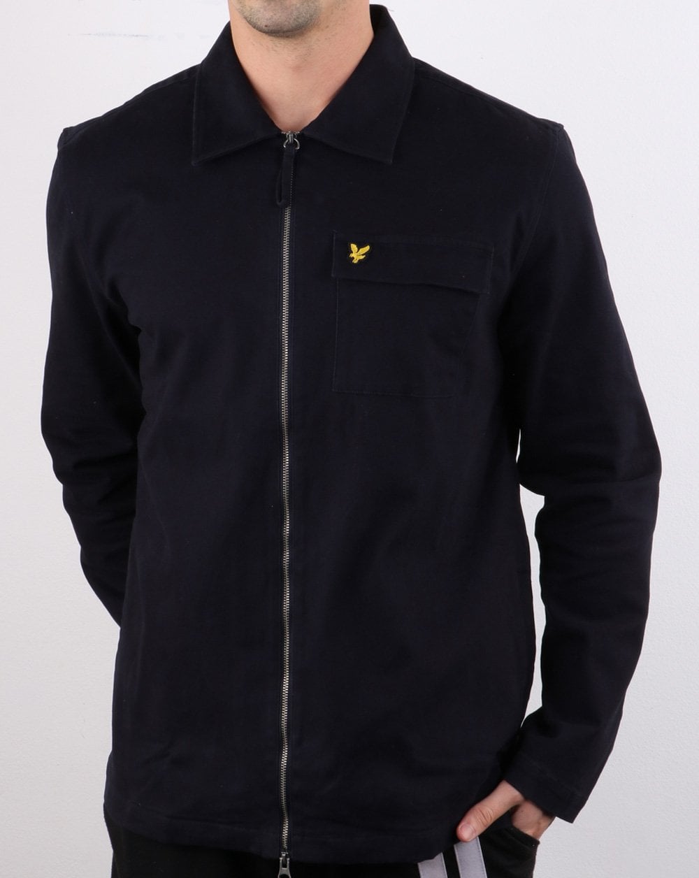Lyle And Scott Twill-Überhemd, Marineblau