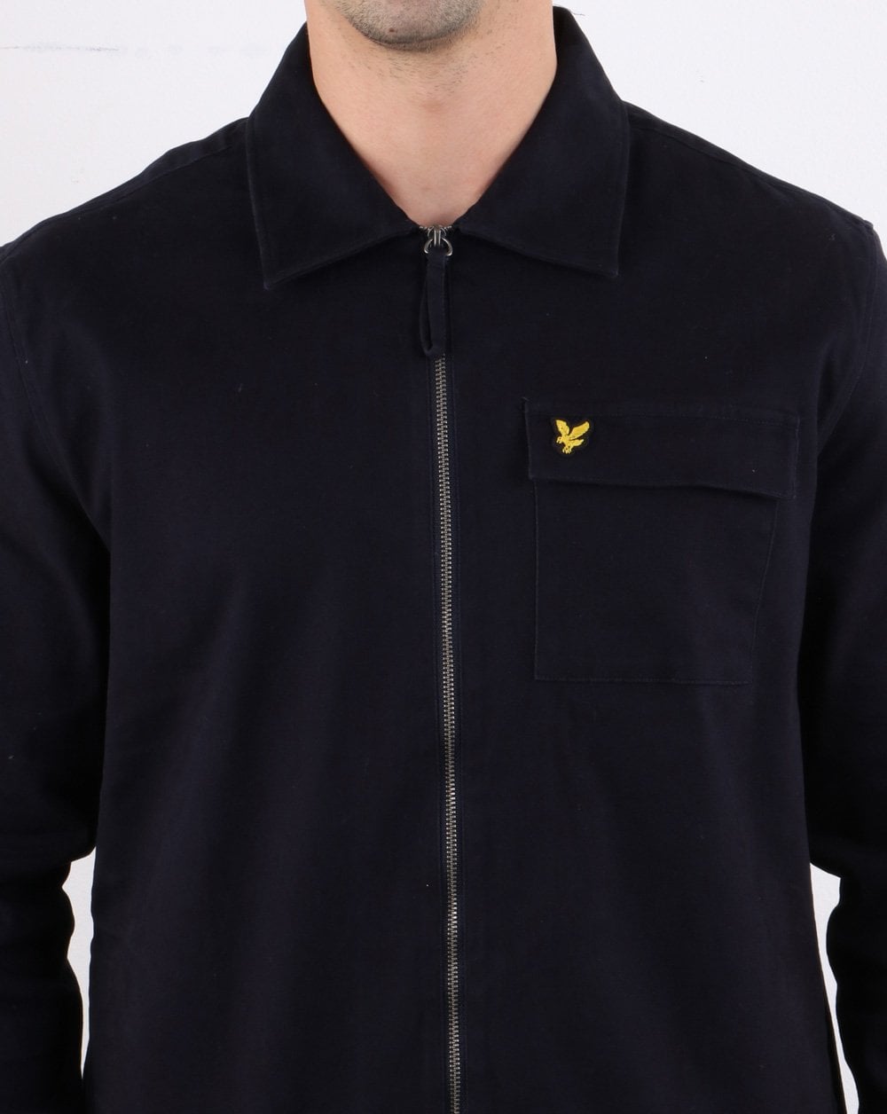 Lyle And Scott Twill-Überhemd, Marineblau