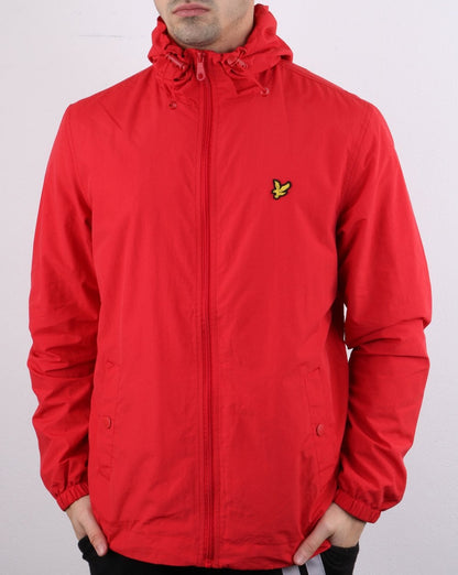 Lyle And Scott – Rote Kapuzenjacke mit durchgehendem Reißverschluss