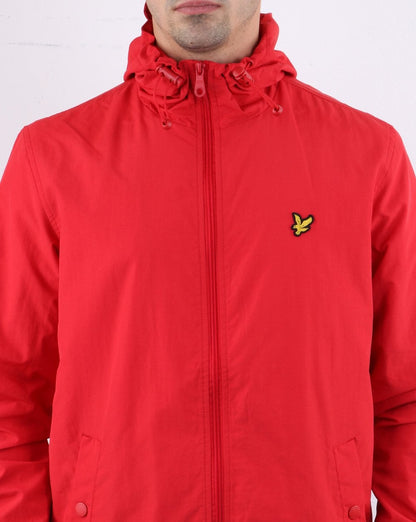 Lyle And Scott – Rote Kapuzenjacke mit durchgehendem Reißverschluss