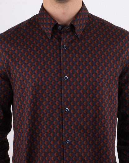 Ben Sherman – Geo-Hemd in Marineblau