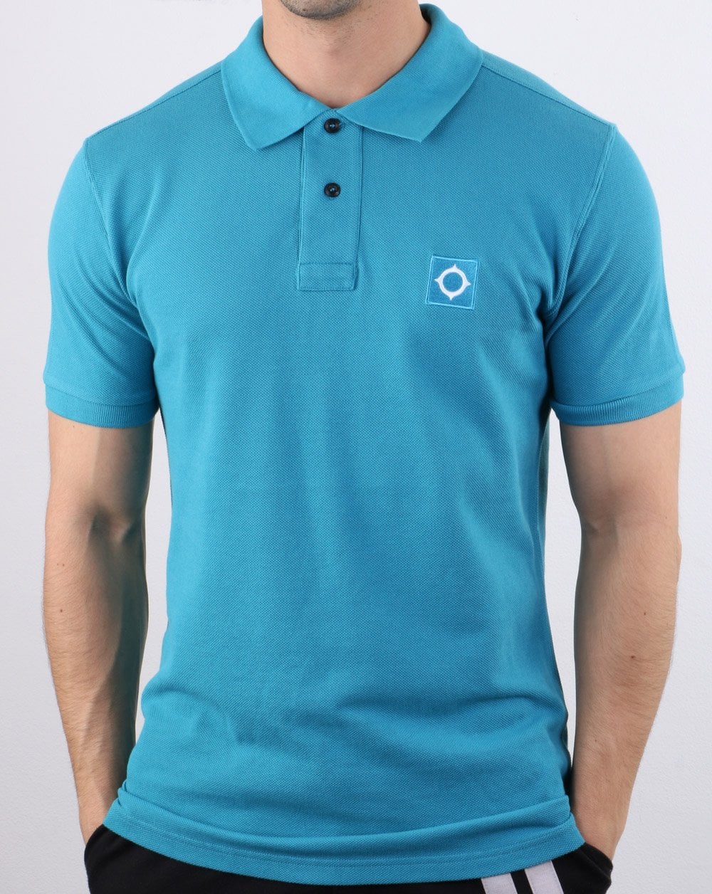 Ma.strum Piqué-Poloshirt Eisblau