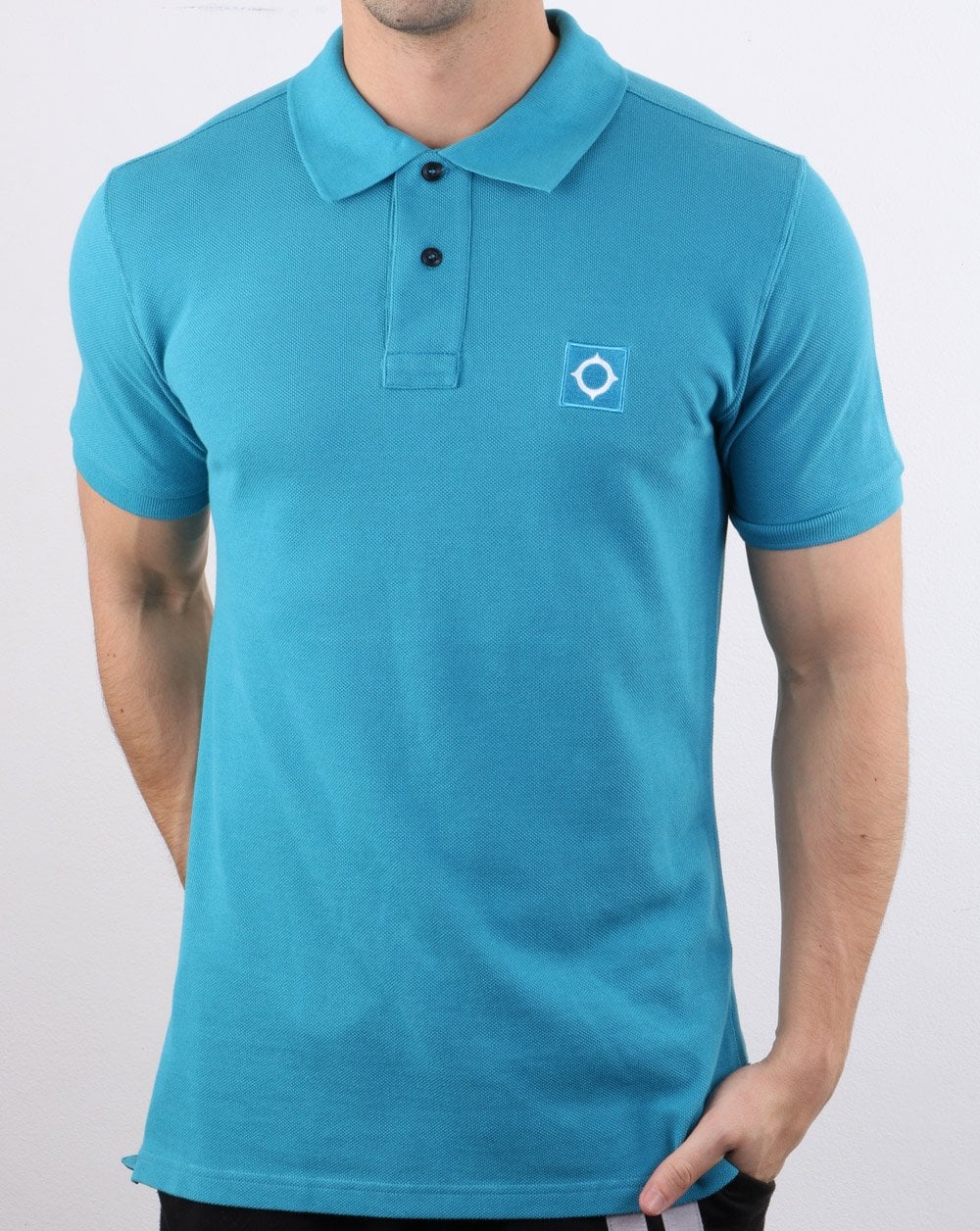 Ma.strum Piqué-Poloshirt Eisblau