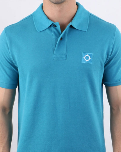Ma.strum Piqué-Poloshirt Eisblau