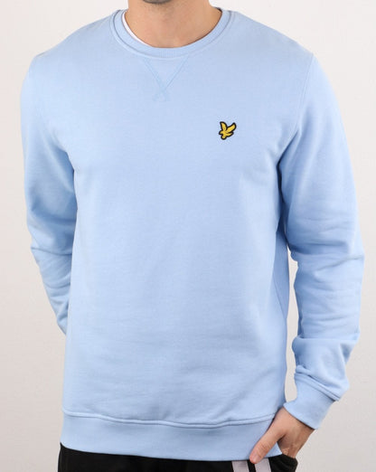 Lyle And Scott Sweatshirt mit Rundhalsausschnitt, Poolblau