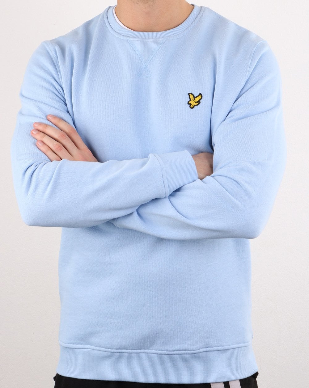 Lyle And Scott Sweatshirt mit Rundhalsausschnitt, Poolblau