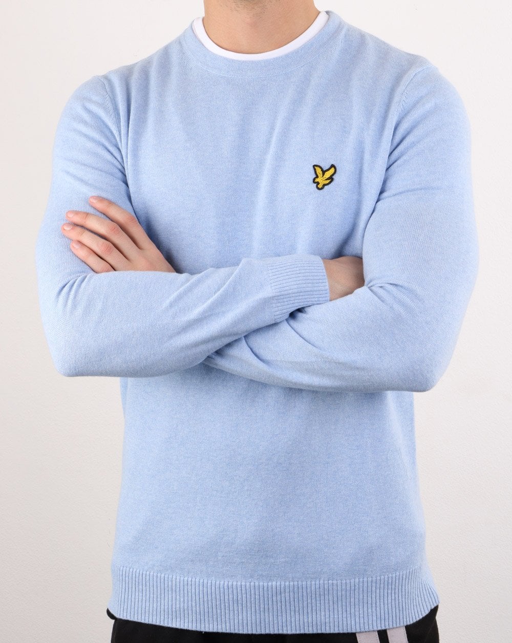 Lyle And Scott – Rundhalspullover aus Merinowolle in Poolblau